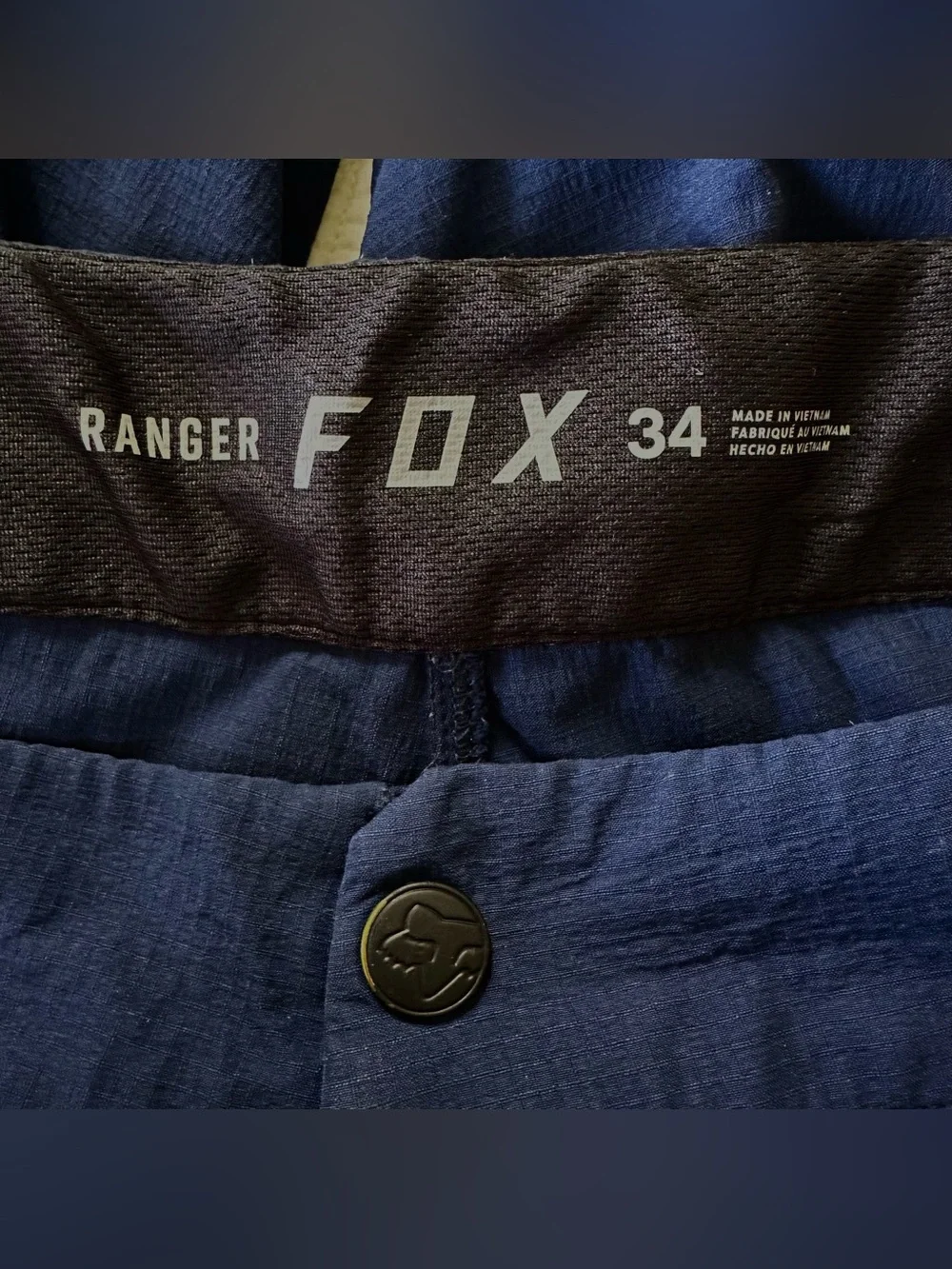 Fox Racing Blue Ranger Unlined Shorts Mens 34